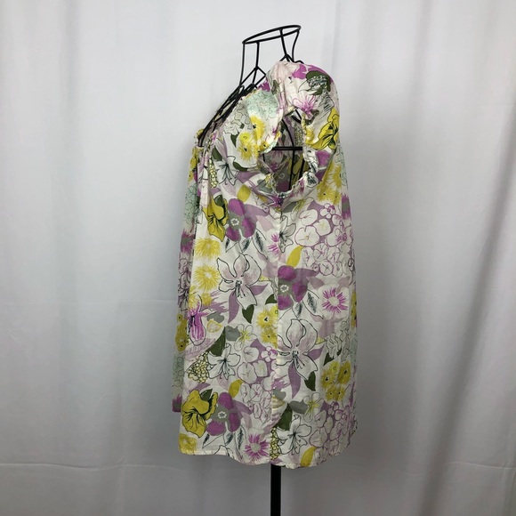 J. Crew cotton knit puff sleeve floral top M - Picture 3 of 5